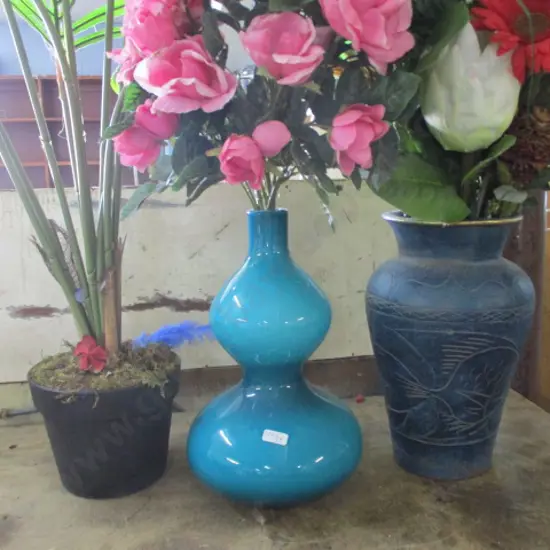 Vases and Faux Flowers