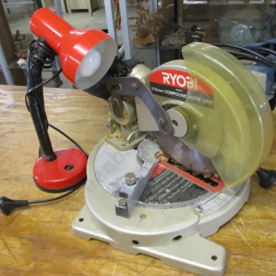 Mitre Saw and Lamp