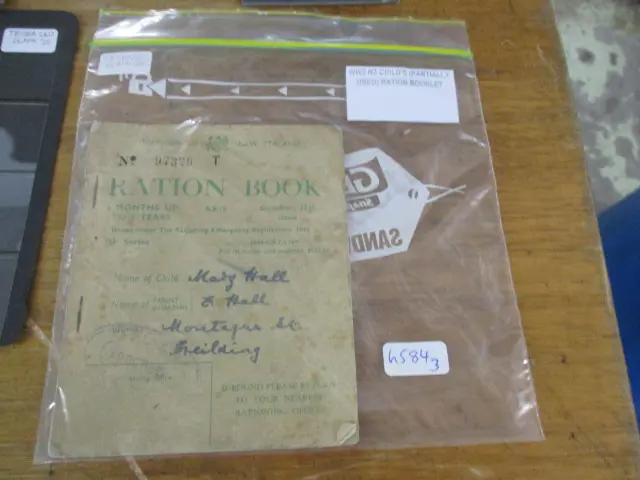 WW2 Nz ration Book Image 1++