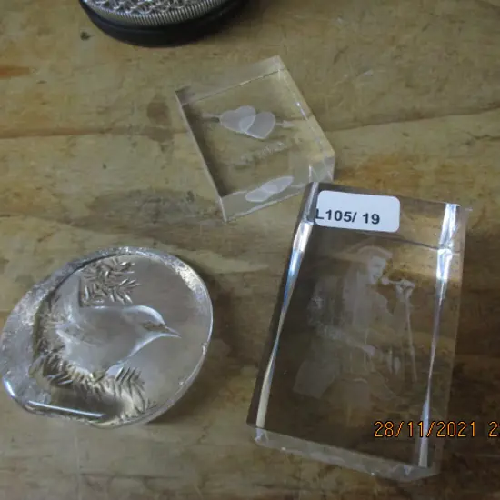3 paperweights