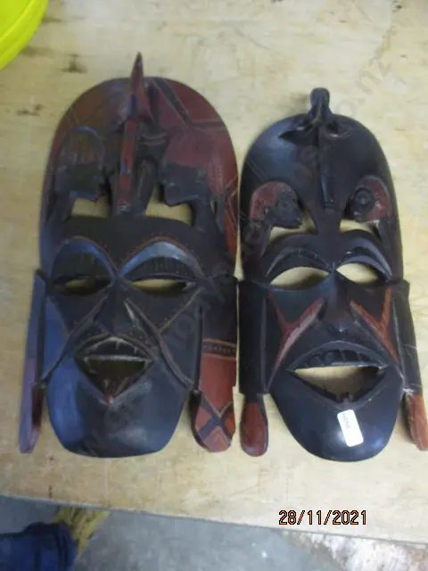 2 Carved Masks Image 1++