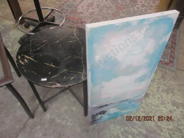 Side Table and Painting Image 1++
