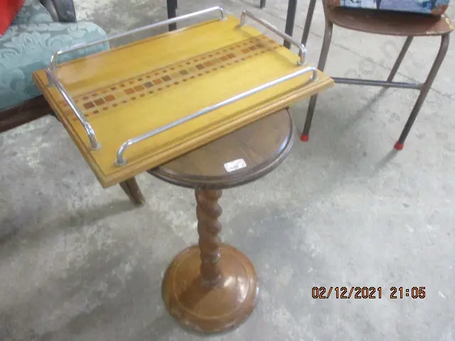 Vintage Tray and Plantstand Image 1++