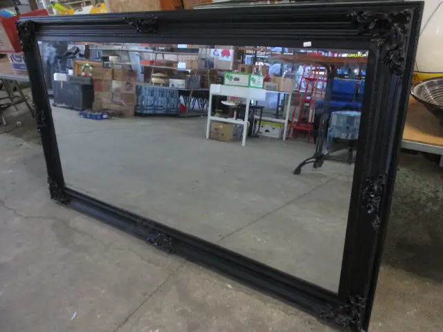Large Black Painted Mirror Image 1++