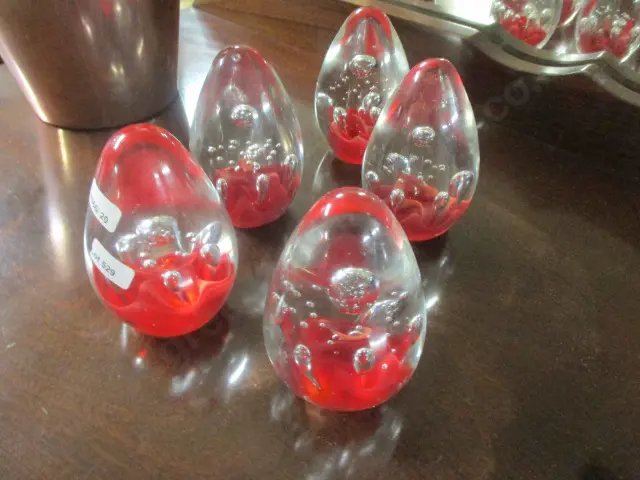 4 Art Glass Paperweights Image 1++