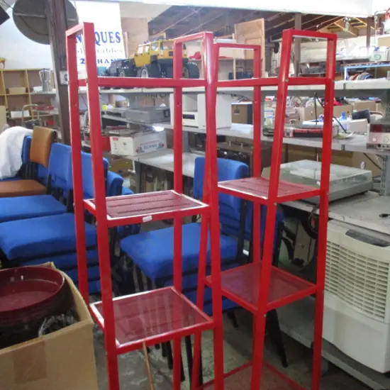 2 metal racks