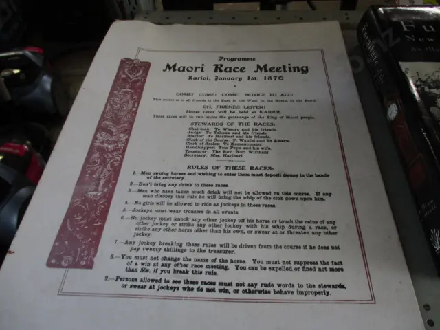 Print Maori Race Meeting Image 1++