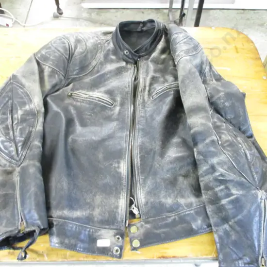  Vintage Leather Bike Jacket
