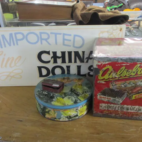 Tins and Sign
