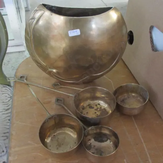 METALWARE VASE ETC