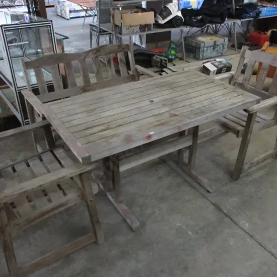 Jarrah Bbq Table and Ch