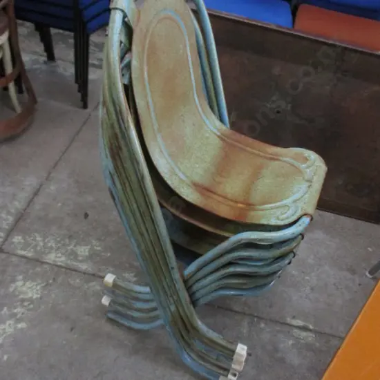 5 Vintage Sebbel Stacking Chairs Te Puke Small Bore Rifle Club