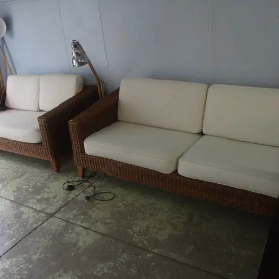 3 and 2 seater Cane Settees