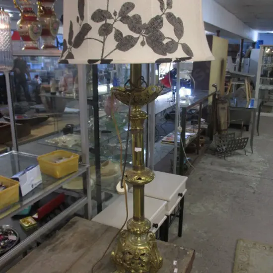 Large Vintage Brass Lamp
