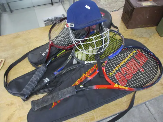 Raquets and Helmet Image 1++