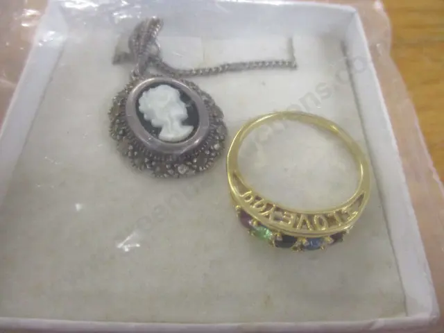 Cocktail Ring and Cameo Necklace Image 1++