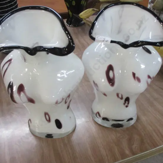 2 Art Glass Vases