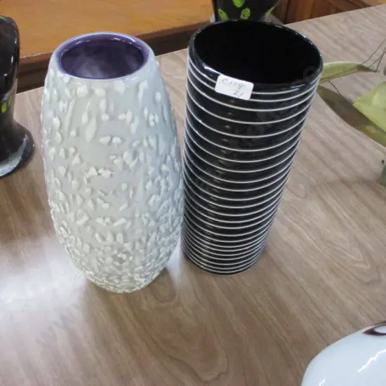 2 Art Glass Vases