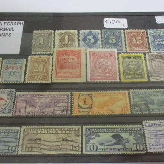 Usa Telegraph and Airmail Stamps