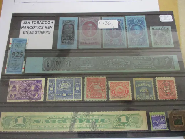Us Tobacco and Narcotics Stamps Image 1++