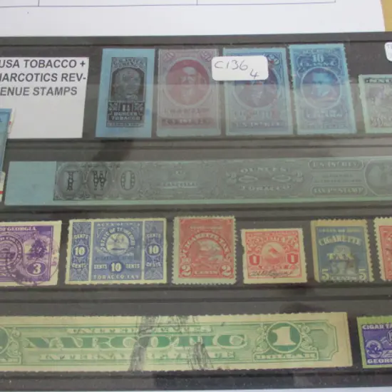 Us Tobacco and Narcotics Stamps