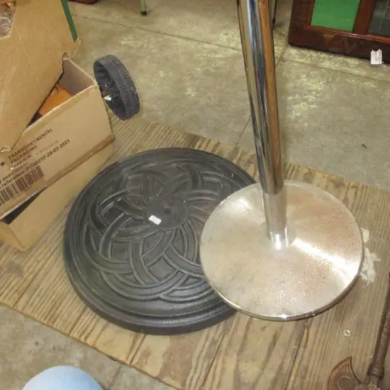 Umbrella Base and Chrome Stand