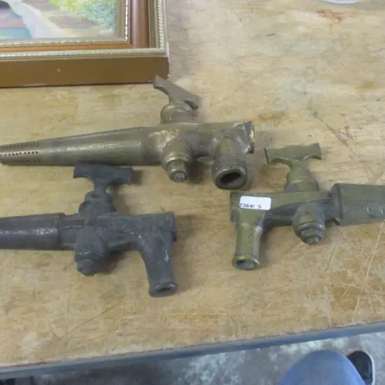 3 Brass Keg Taps