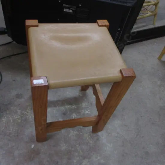 Leather Top Stool