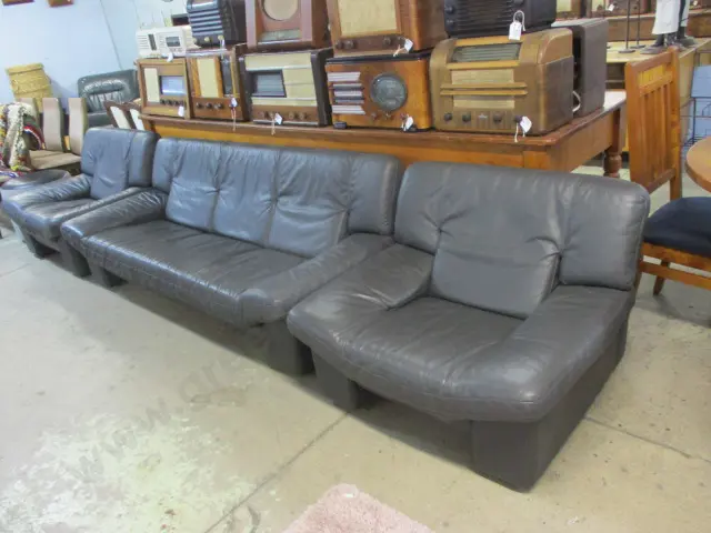 3 Piece Leather Lounge Suite Image 1++