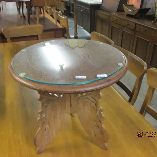 Carved Side Table