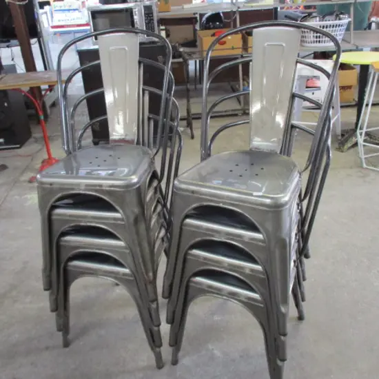 8 Metal Chairs
