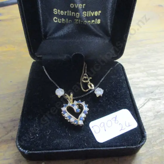 Silver Necklace and Earrings