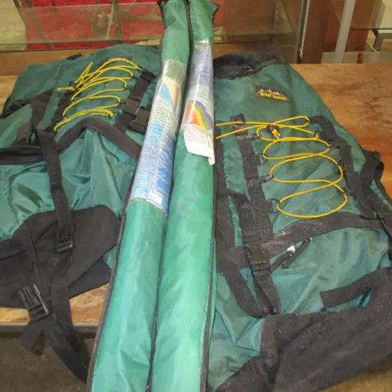 2 backpacks and Kites