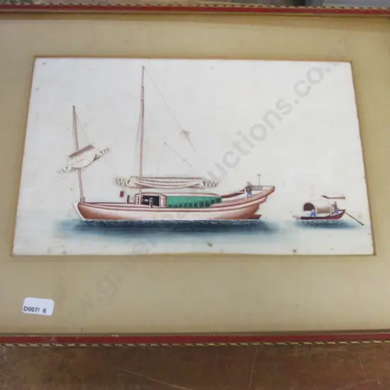 Painting Chinese Junk on Rice Paper