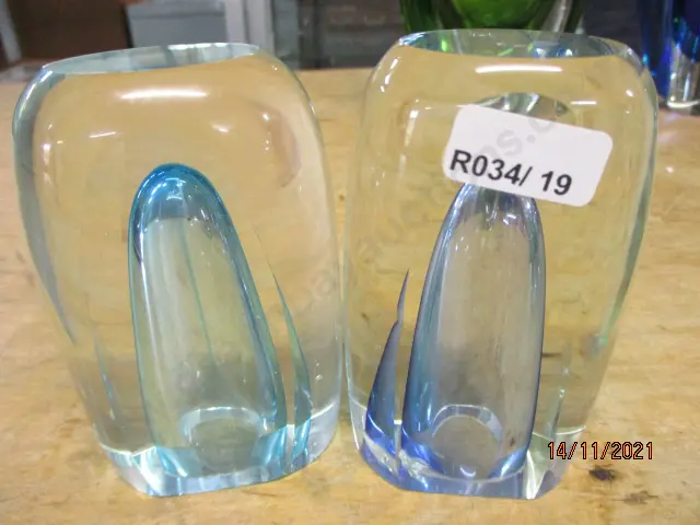 2 Art Glass Paperweights Image 1++