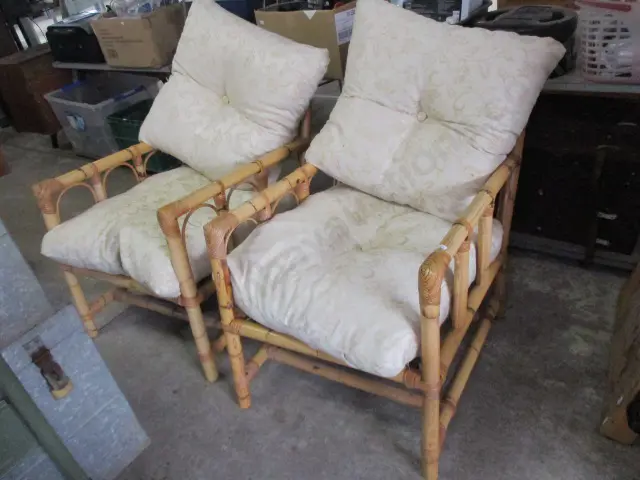 Pr Cane Patio Chairs Image 1++