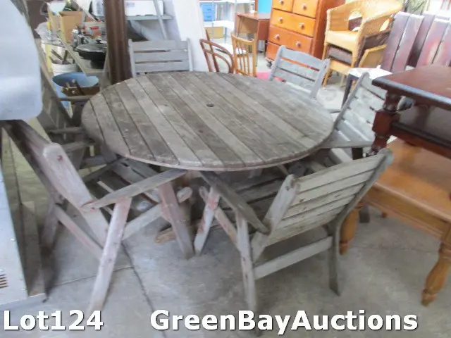 Large BBq Table and 6 Chairs Image 1++