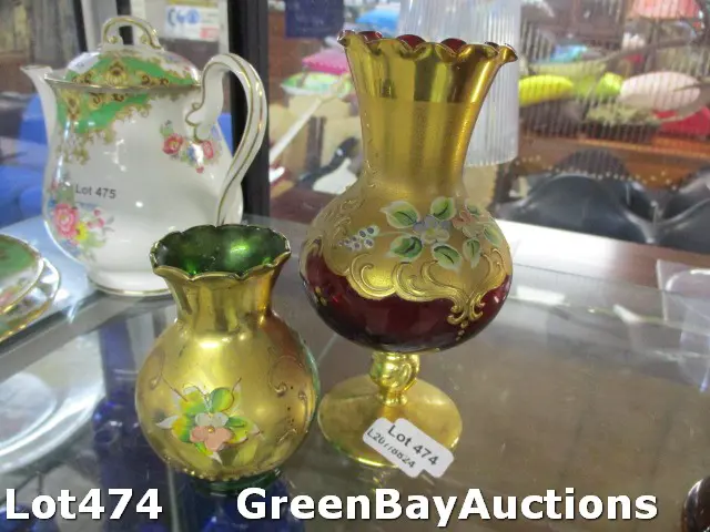 2 Pieces Venetian Glass Image 1++