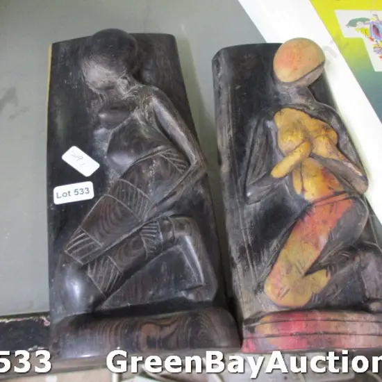 Carved Bookends