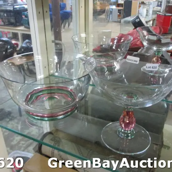 2 Pieces Art Glass