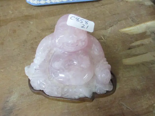 Rose Quartz Bhudda Image 1++